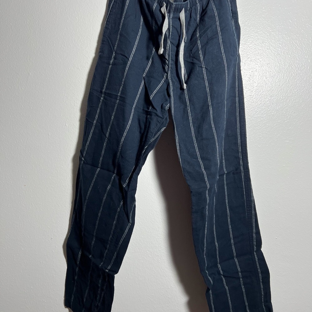 GAP Men's Dark Blue Joggers with White Stripes
